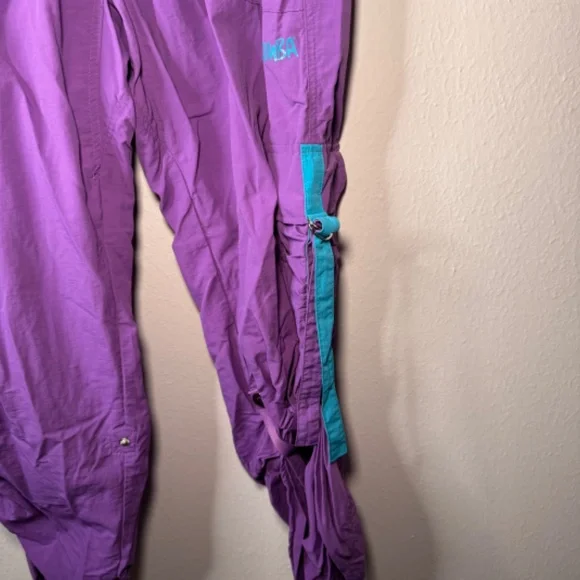 Zumba Dance Cargo Pants Women's XXL Purple Blue Retro Activewear Stretch - Picture 4 of 7